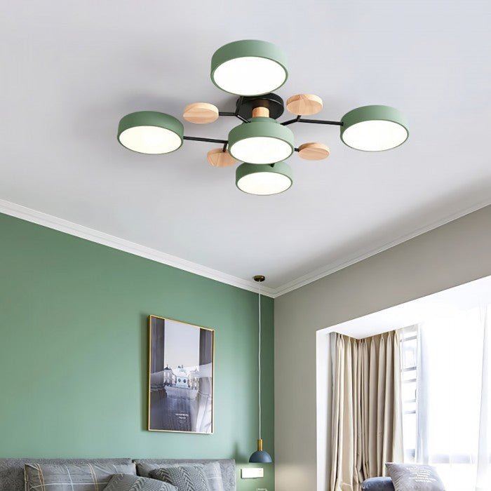 Scandinavische LED plafondlamp – modern takkenontwerp warm wit licht