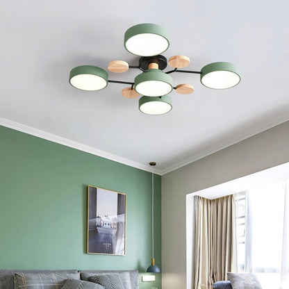 Scandinavische LED plafondlamp – modern takkenontwerp warm wit licht