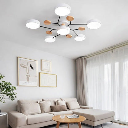 Scandinavische LED plafondlamp – modern takkenontwerp warm wit licht