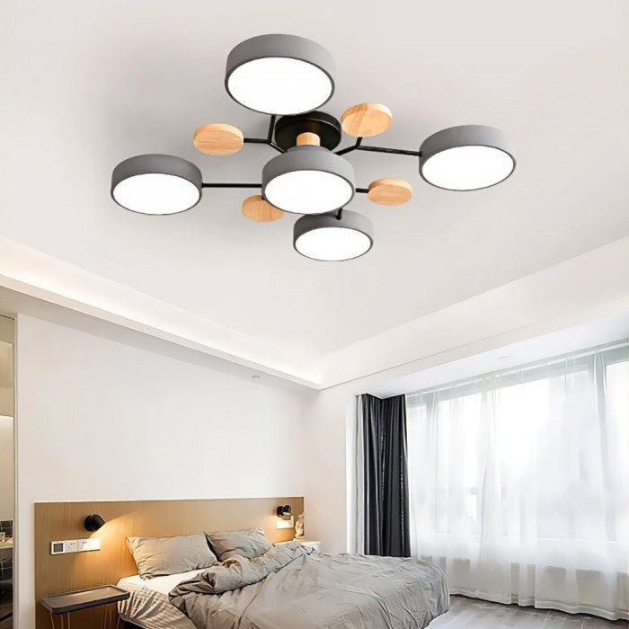 Scandinavische LED plafondlamp – modern takkenontwerp warm wit licht