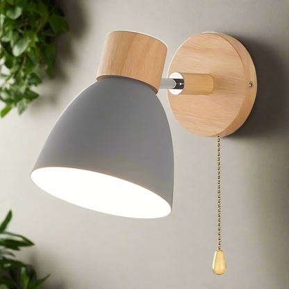Scandinavische wandlamp met trekschakelaar warme Noordse stijl lamp