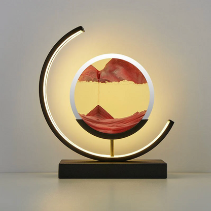 Diepzee zandlandschappen: verlichte zandkunst voor serene woondecoratie