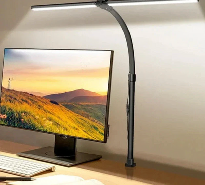 DeskLight dubbele kop LED bureaulamp met verstelbare helderheid