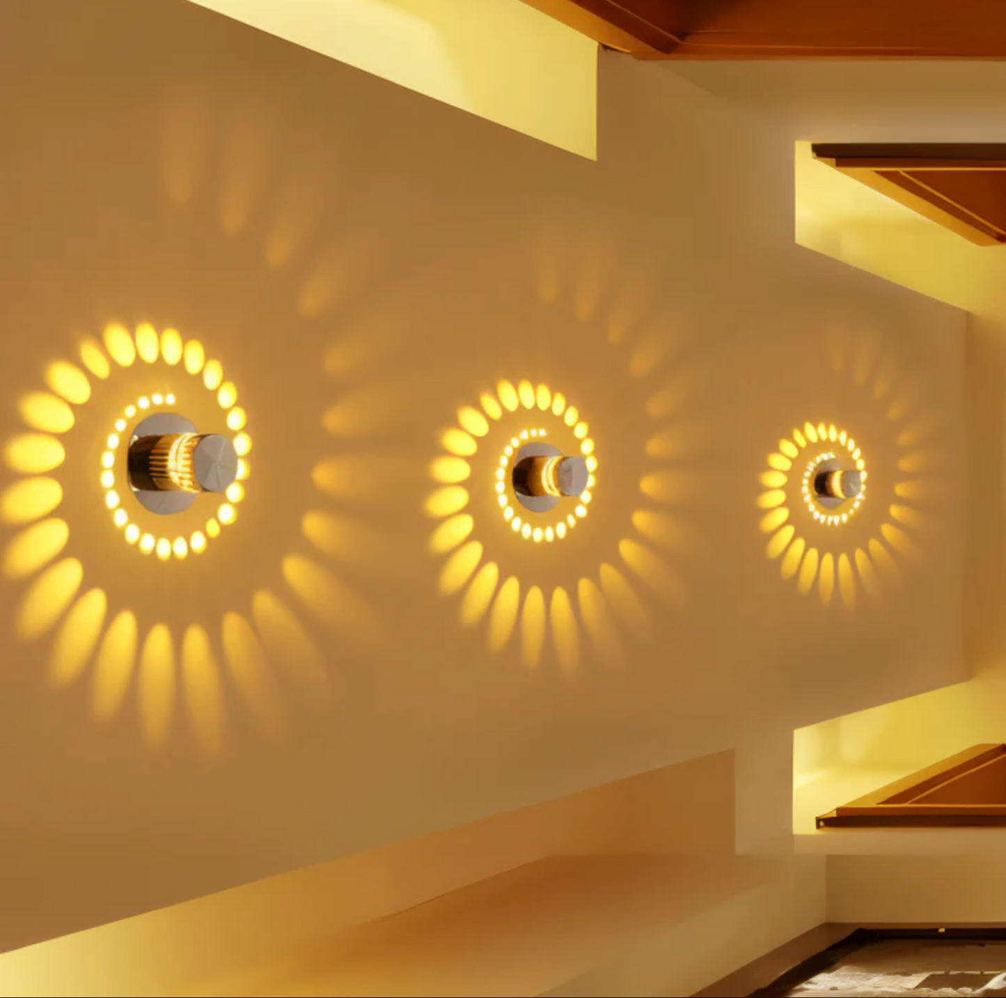 LuminBlast LED spiraal wandlamp kleurrijke moderne binnenwandlamp