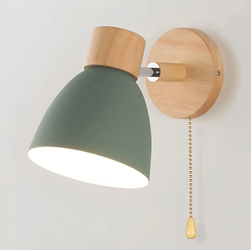 Scandinavische wandlamp met trekschakelaar warme Noordse stijl lamp