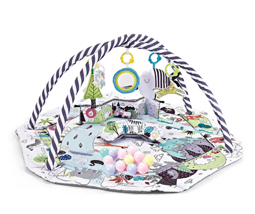 SensoryHaven 8-in-1 baby speelmat met speelgoed voor sensorische ontwikkeling en vroeg leren