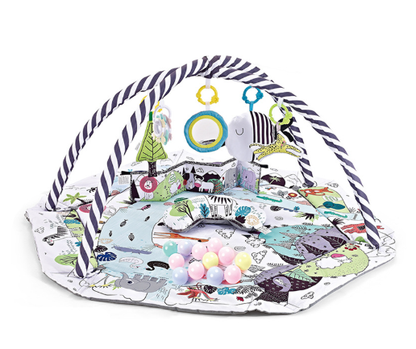SensoryHaven 8-in-1 baby speelmat met speelgoed voor sensorische ontwikkeling en vroeg leren