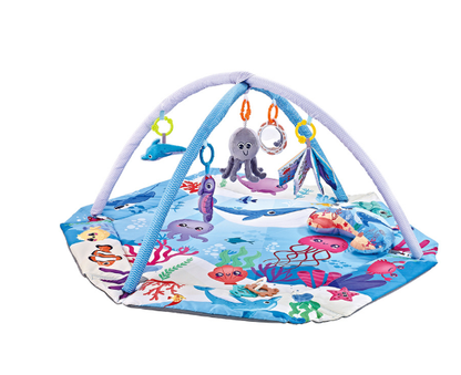 SensoryHaven 8-in-1 baby speelmat met speelgoed voor sensorische ontwikkeling en vroeg leren