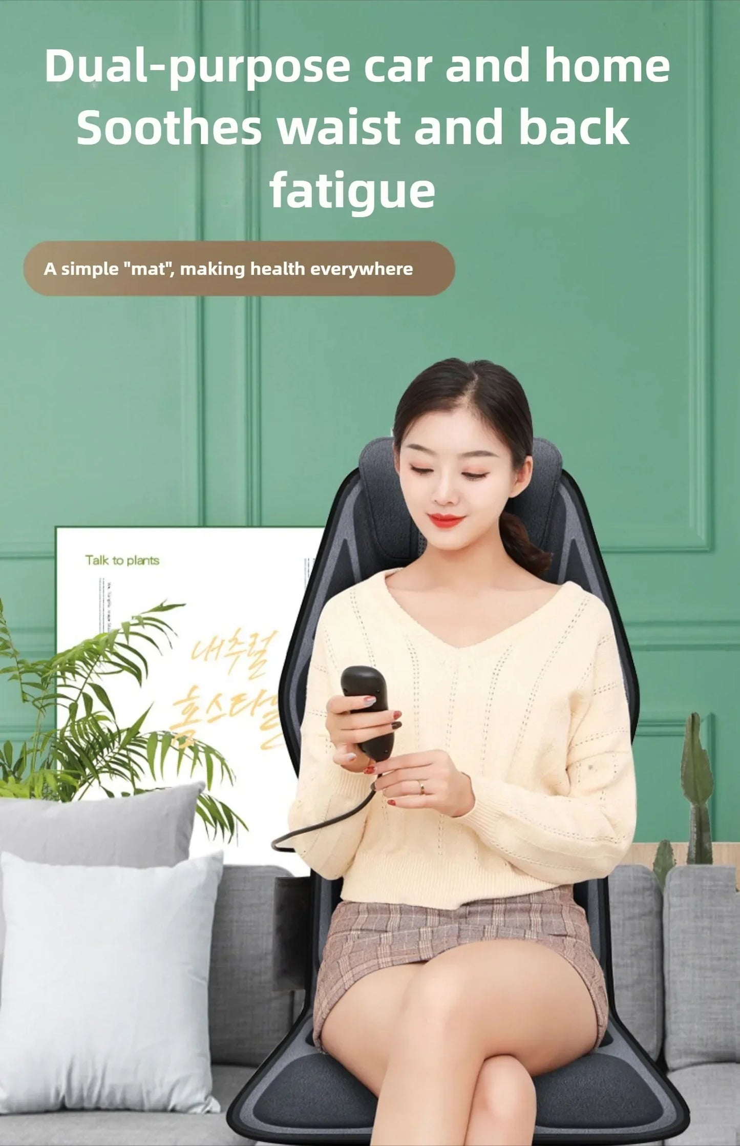 Shiatsu full body rugmassager met warmte en verstelbaar ontwerp