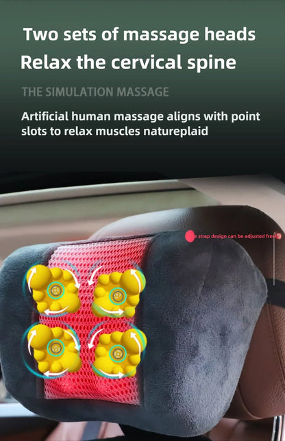 Shiatsu full body rugmassager met warmte en verstelbaar ontwerp
