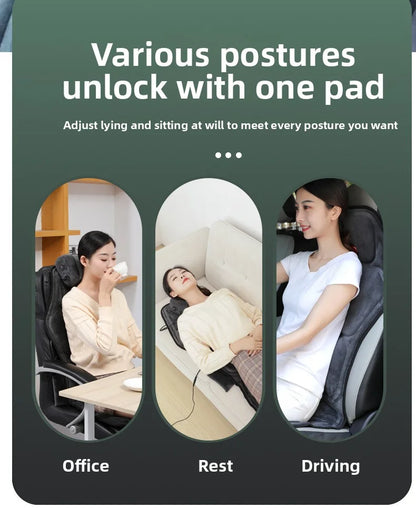 Shiatsu full body rugmassager met warmte en verstelbaar ontwerp