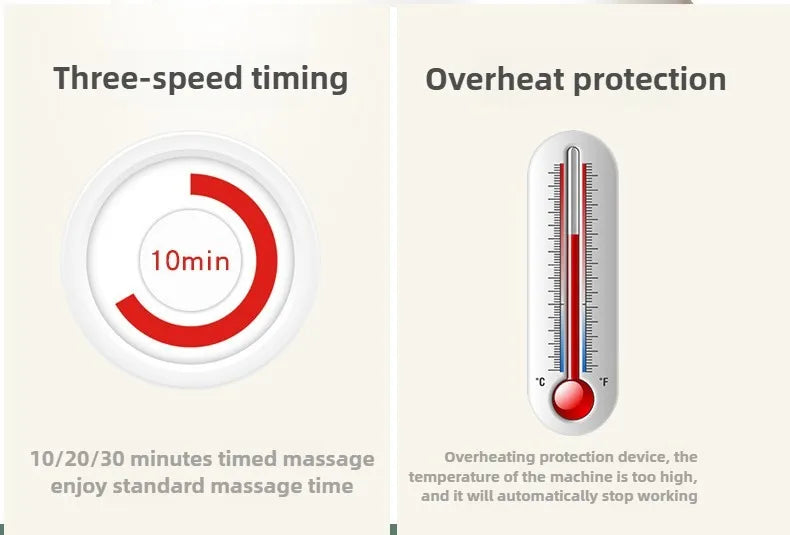 Shiatsu full body rugmassager met warmte en verstelbaar ontwerp