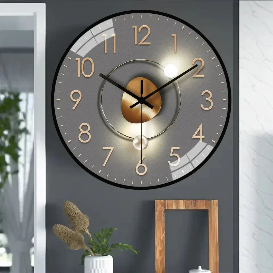 Stille Wandklok Elegante Niet-Tikkende Ontwerp voor Slaapkamer en Kantoor