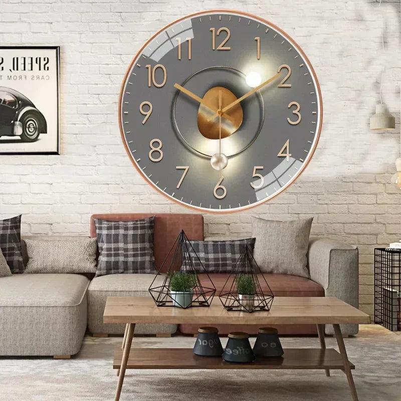 Stille Wandklok Elegante Niet-Tikkende Ontwerp voor Slaapkamer en Kantoor