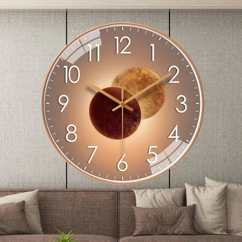 Stille Wandklok Elegante Niet-Tikkende Ontwerp voor Slaapkamer en Kantoor