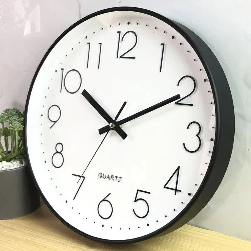 Stille niet-tikkende wandklok modern minimalistisch 30cm