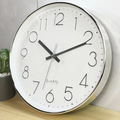 Stille niet-tikkende wandklok modern minimalistisch 30cm