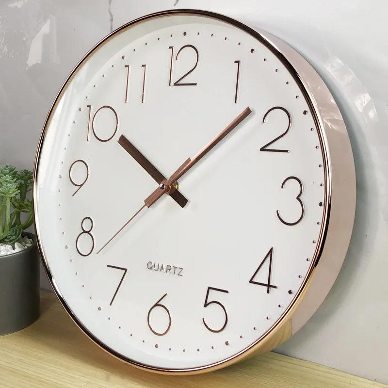 Stille niet-tikkende wandklok modern minimalistisch 30cm