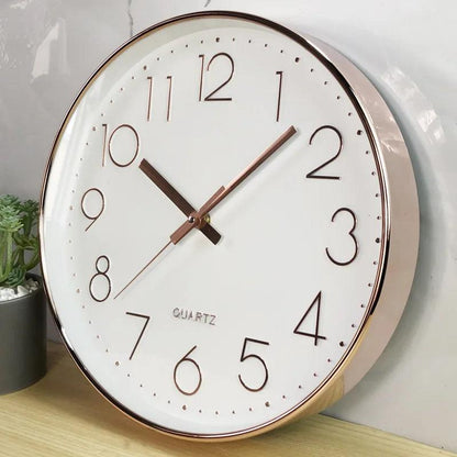 Stille niet-tikkende wandklok modern minimalistisch 30cm