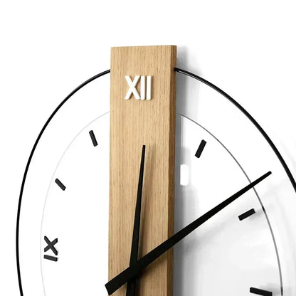 SilentOak minimalistische houten wandklok stil modern ontwerp