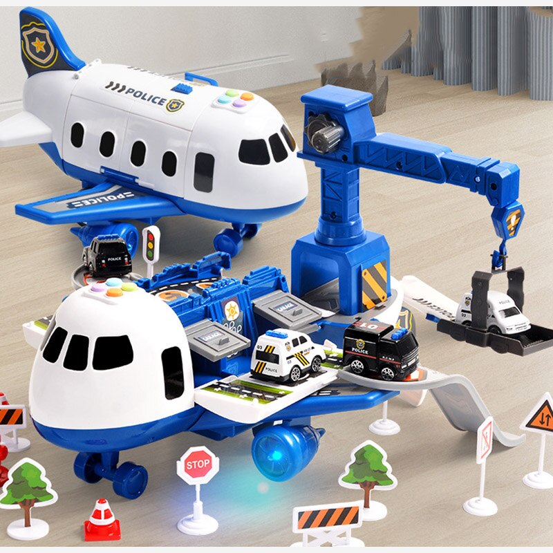 SkyExplorer vliegtuig-speelset – 20-delige kinderspeelset met bouwvoertuigen