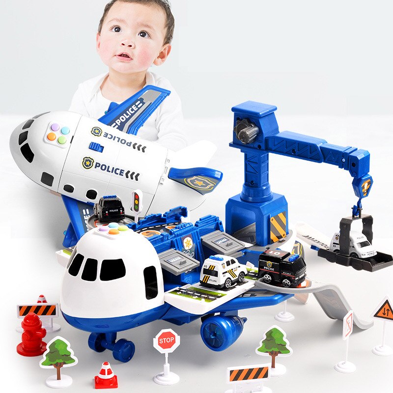 SkyExplorer vliegtuig-speelset – 20-delige kinderspeelset met bouwvoertuigen