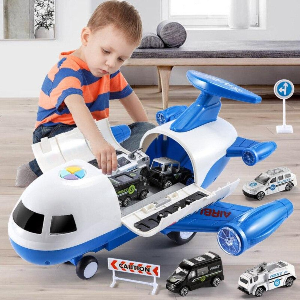 SkyExplorer vliegtuig-speelset – 20-delige kinderspeelset met bouwvoertuigen