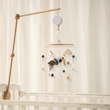SkyWhirl Houten Baby Mobiel voor Rustige Kinderkamerdecoratie