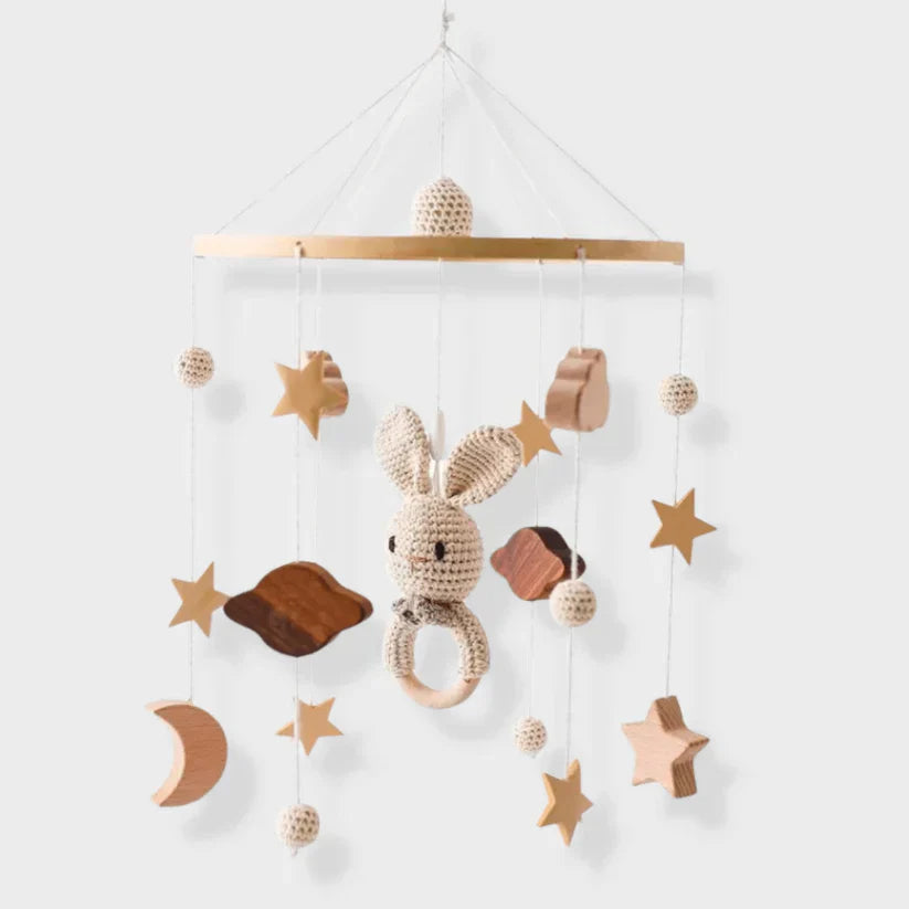 SkyWhirl Houten Baby Mobiel voor Rustige Kinderkamerdecoratie