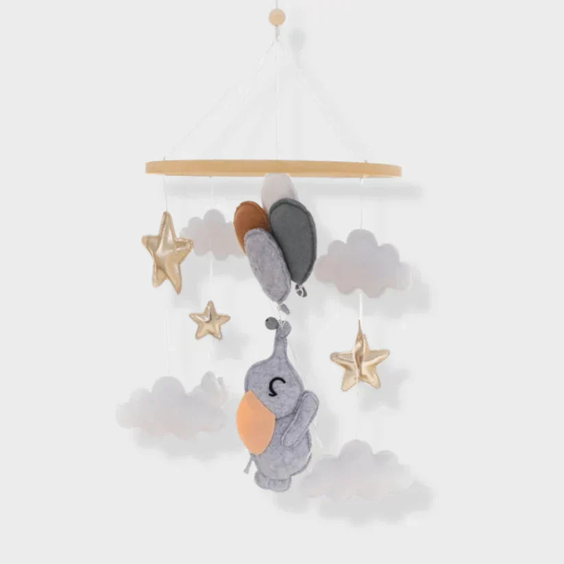 SkyWhirl Houten Baby Mobiel voor Rustige Kinderkamerdecoratie