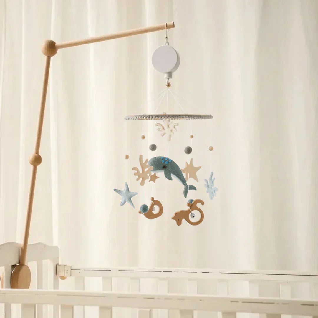 SkyWhirl Houten Baby Mobiel voor Rustige Kinderkamerdecoratie