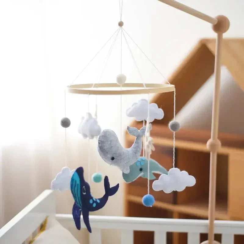 SkyWhirl Houten Baby Mobiel voor Rustige Kinderkamerdecoratie