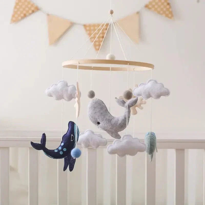 SkyWhirl Houten Baby Mobiel voor Rustige Kinderkamerdecoratie