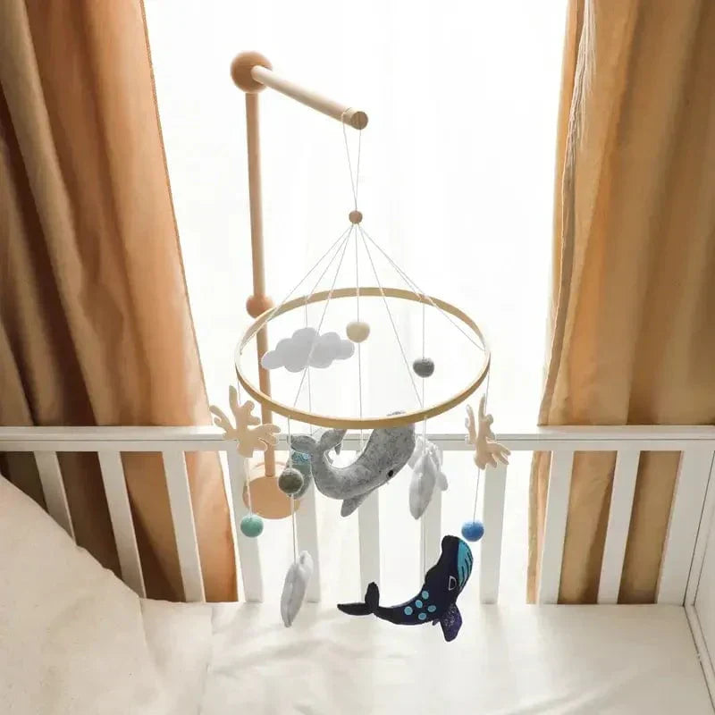 SkyWhirl Houten Baby Mobiel voor Rustige Kinderkamerdecoratie