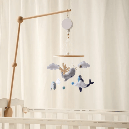 SkyWhirl Houten Baby Mobiel voor Rustige Kinderkamerdecoratie