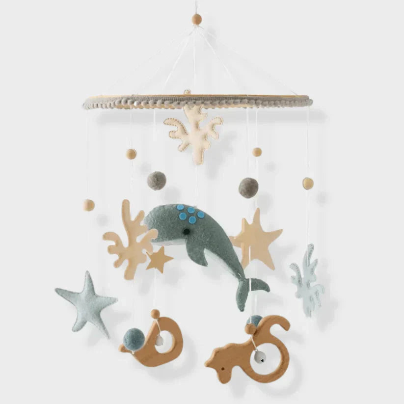 SkyWhirl Houten Baby Mobiel voor Rustige Kinderkamerdecoratie