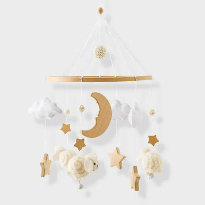 SkyWhirl Houten Baby Mobiel voor Rustige Kinderkamerdecoratie