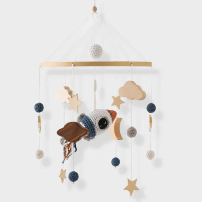 SkyWhirl Houten Baby Mobiel voor Rustige Kinderkamerdecoratie