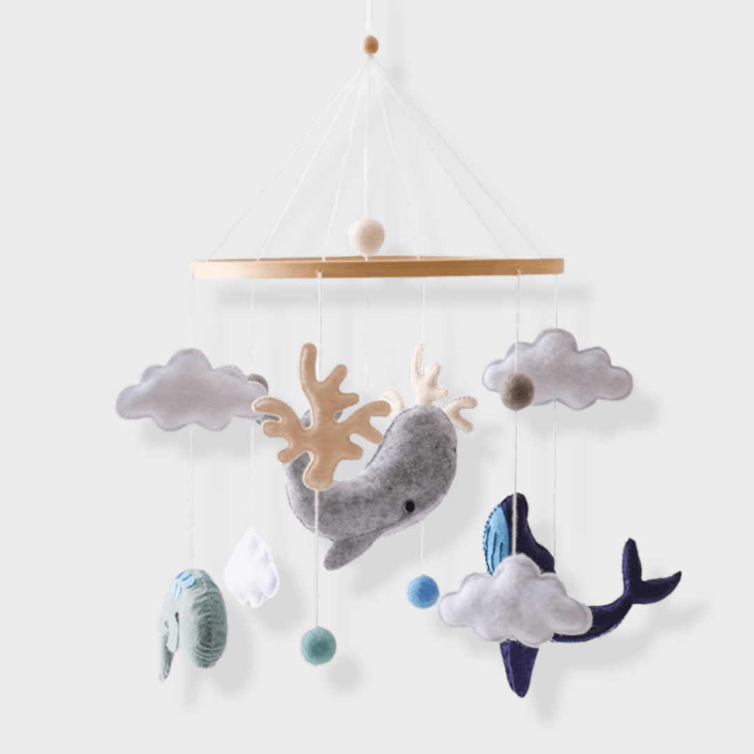 SkyWhirl Houten Baby Mobiel voor Rustige Kinderkamerdecoratie