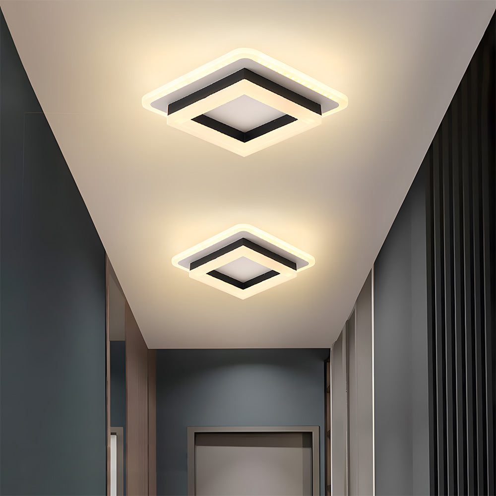 Slanke Vierkante LED Plafondlamp Minimalistische Opbouw