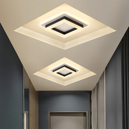 Slanke Vierkante LED Plafondlamp Minimalistische Opbouw