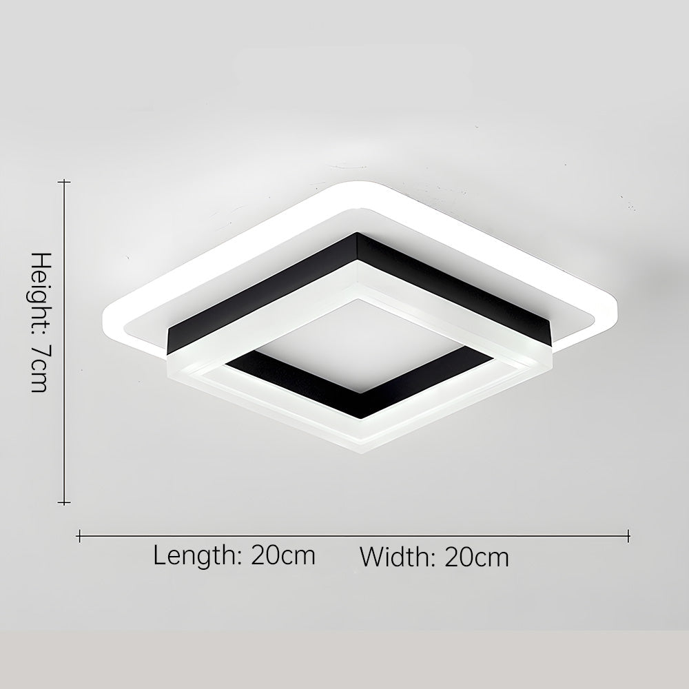 Slanke Vierkante LED Plafondlamp Minimalistische Opbouw