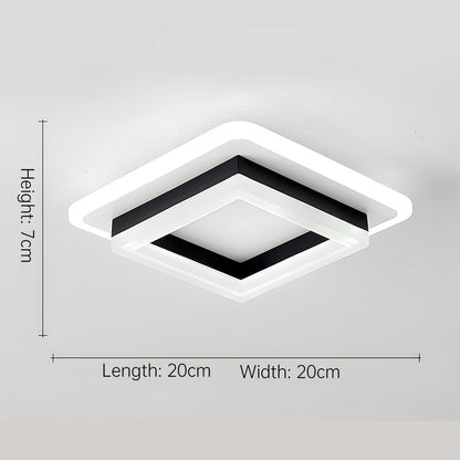 Slanke Vierkante LED Plafondlamp Minimalistische Opbouw