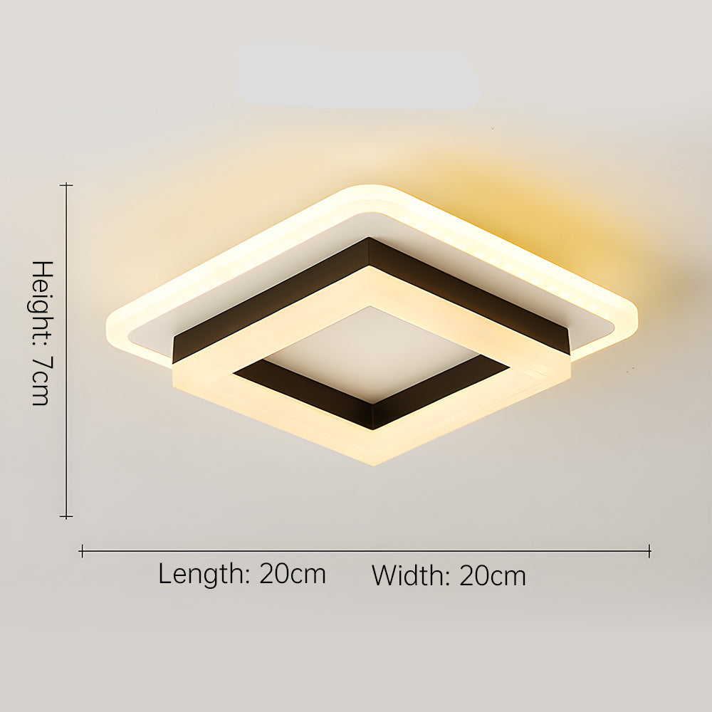 Slanke Vierkante LED Plafondlamp Minimalistische Opbouw