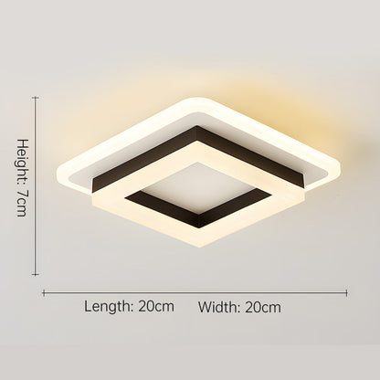 Slanke Vierkante LED Plafondlamp Minimalistische Opbouw