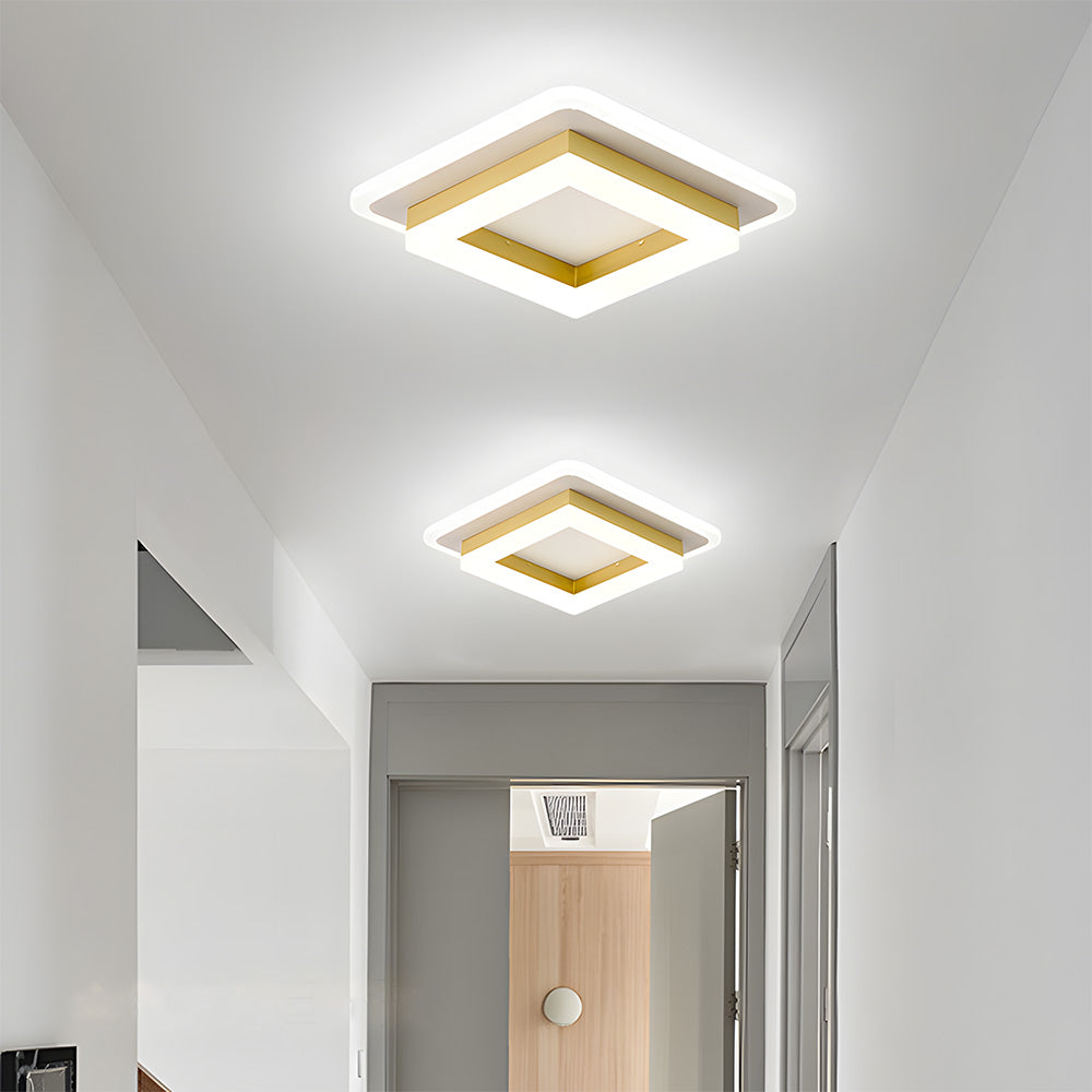 Slanke Vierkante LED Plafondlamp Minimalistische Opbouw