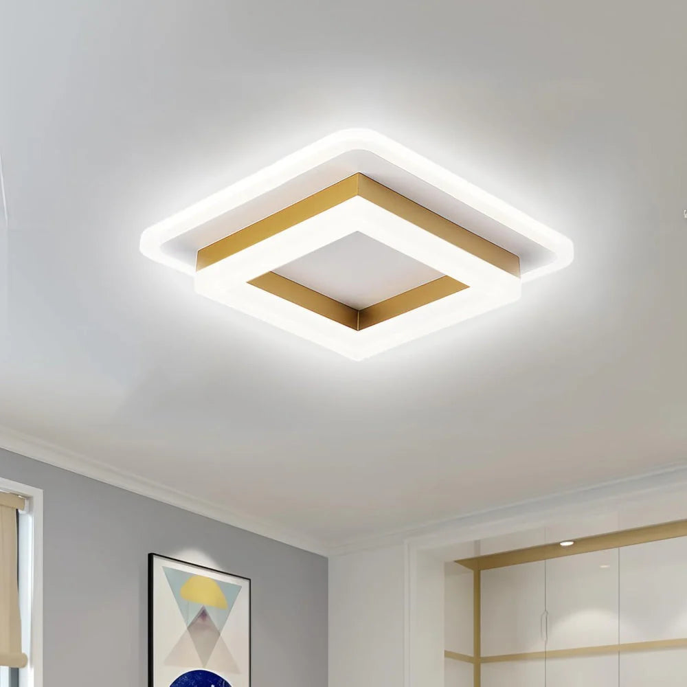 Slanke Vierkante LED Plafondlamp Minimalistische Opbouw