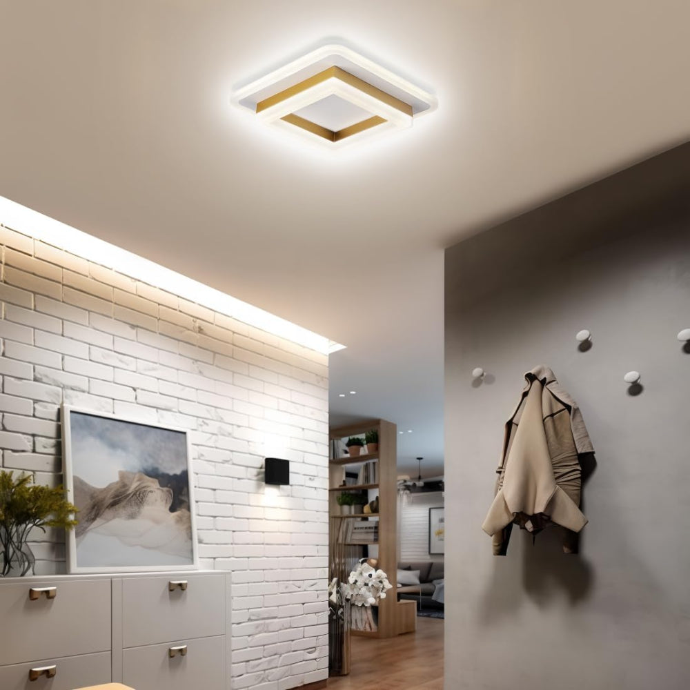 Slanke Vierkante LED Plafondlamp Minimalistische Opbouw
