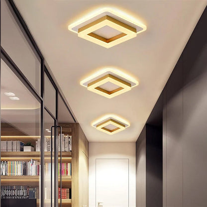 Slanke Vierkante LED Plafondlamp Minimalistische Opbouw
