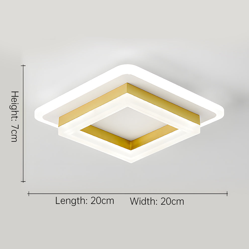 Slanke Vierkante LED Plafondlamp Minimalistische Opbouw